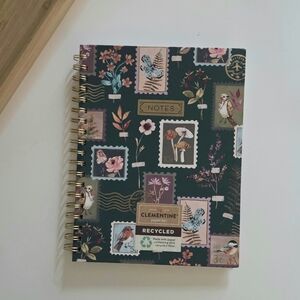Clementine Paper Inc Vintage Style Floral Stamps Large Spiral Hardcover Notebook